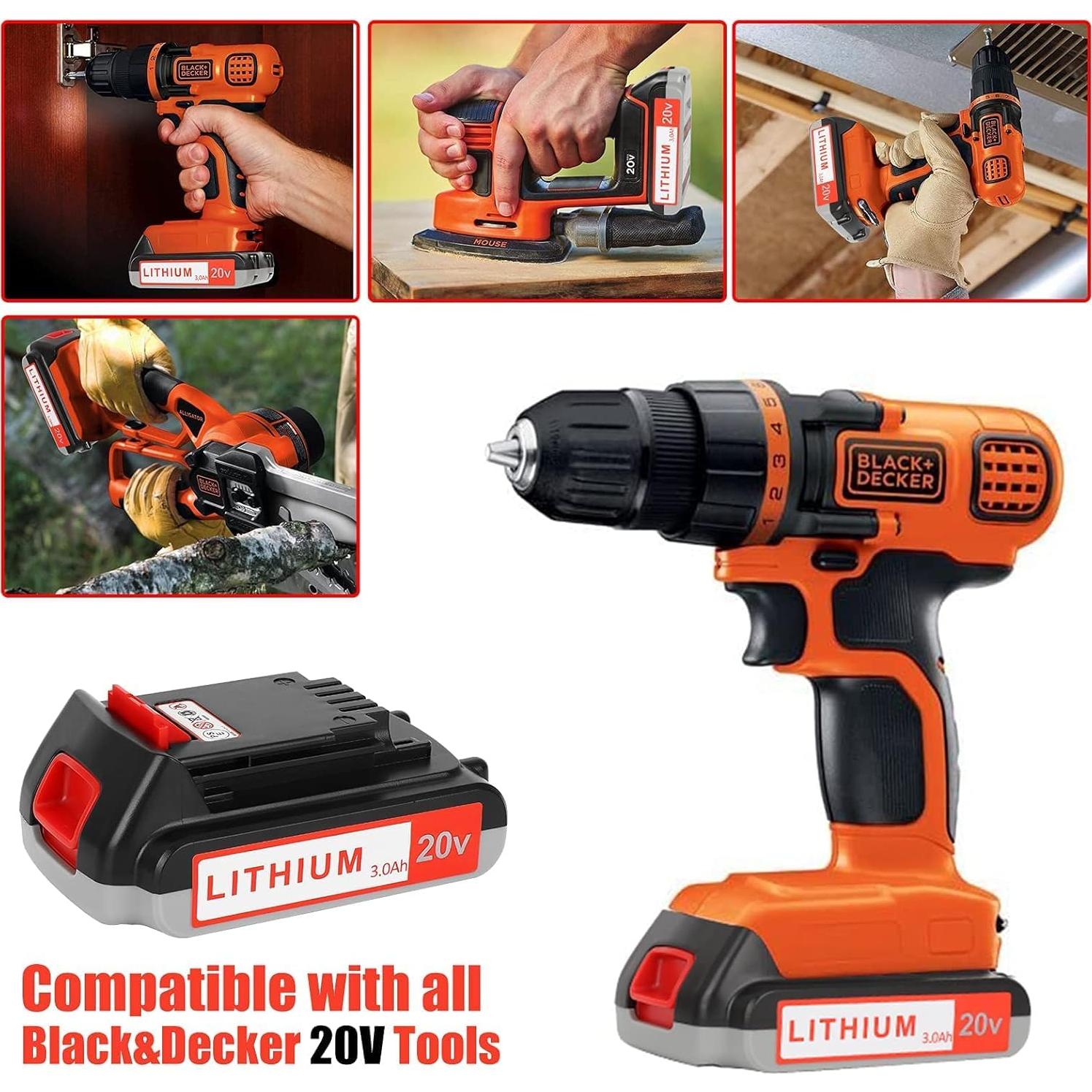 Batería de Reemplazo 20V 3000mAh Black and Decker - 2PCS