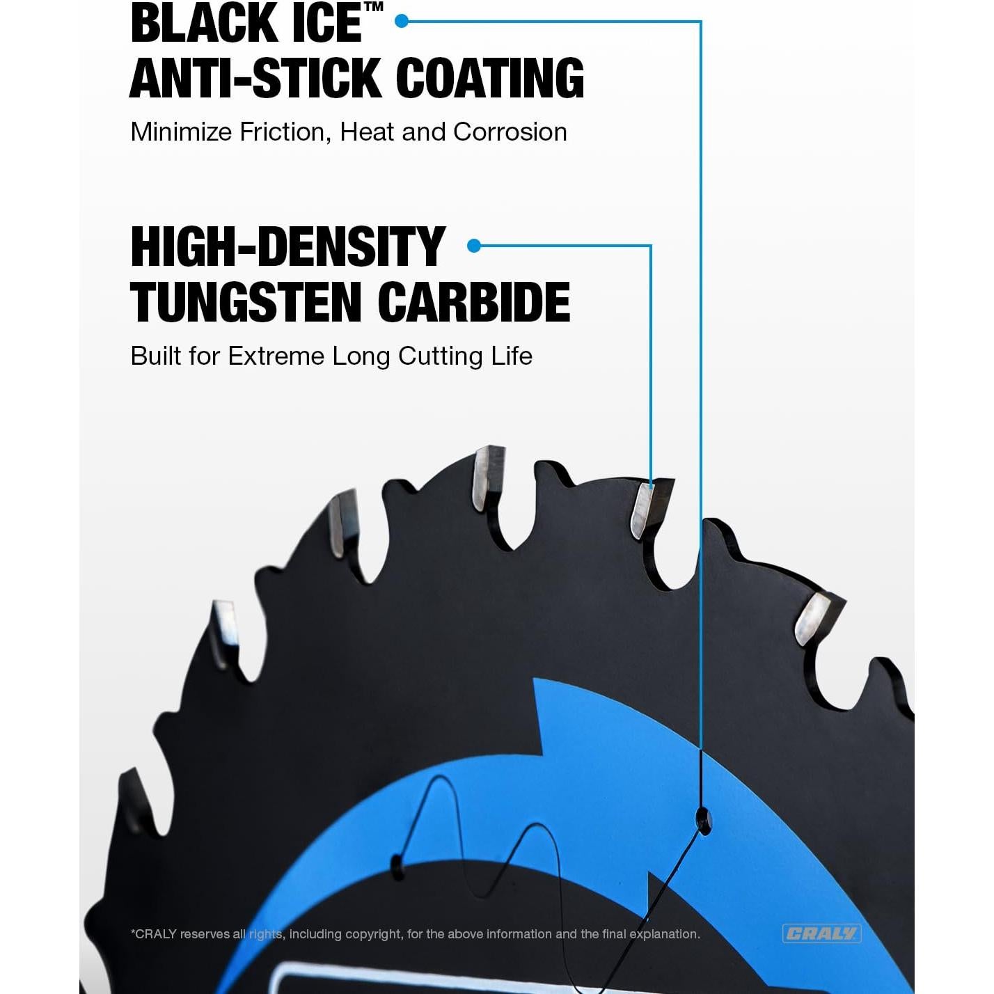 Hoja de Sierra Circular CRALY 13.97 cm 24/36 Dientes Paquete 2