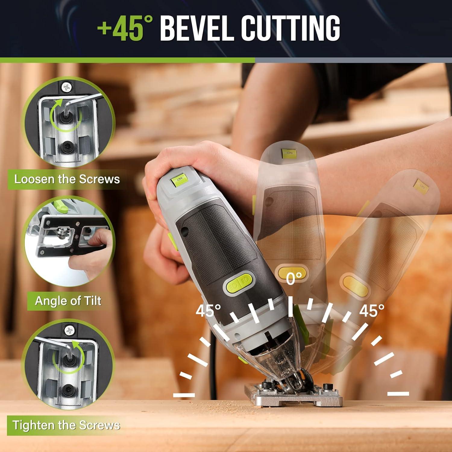 Sierra de Calar WORKPRO 850W 6 Velocidades 7 Hojas LED