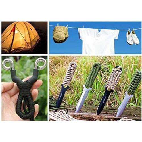 Cuerda Paracord 30,48m JIJI&ZEZE Camuflaje Verde 850lb