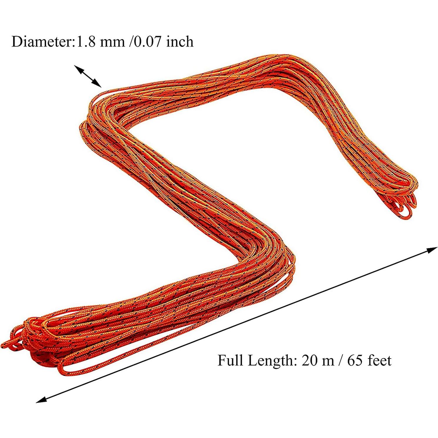 Cuerda Reflectante ThreeBulls 20m 1.8mm Naranja Camping