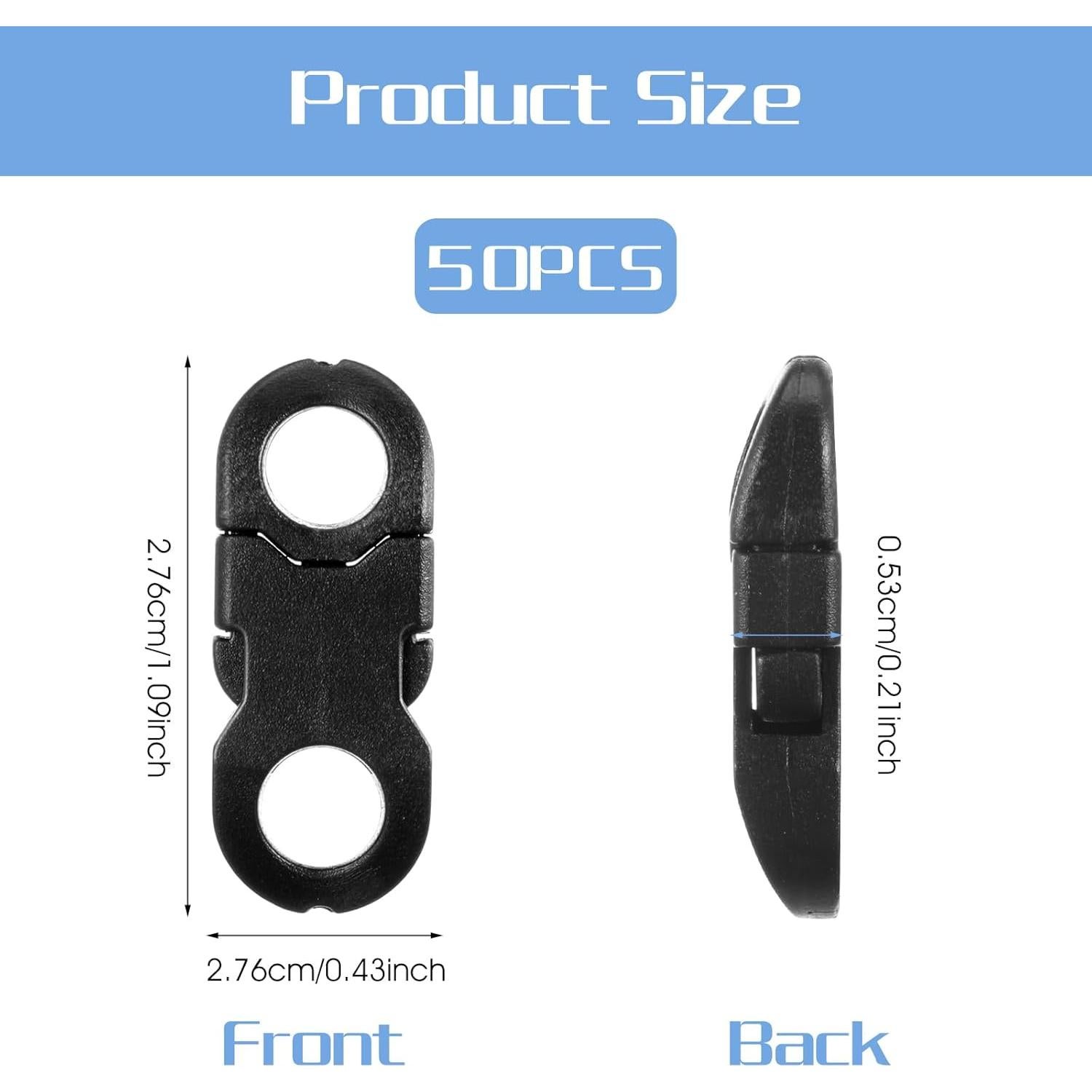 Mini Hebillas de Seguridad COMNICO 25 Pcs 6mm Plástico