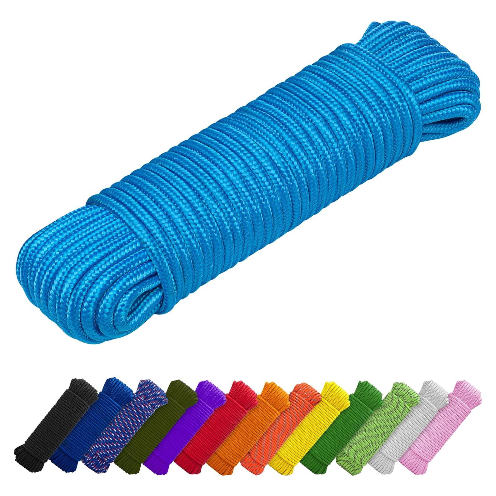 Cuerda TECEUM 27.5 m 7 mm Azul Cielo para Camping y Manualidades