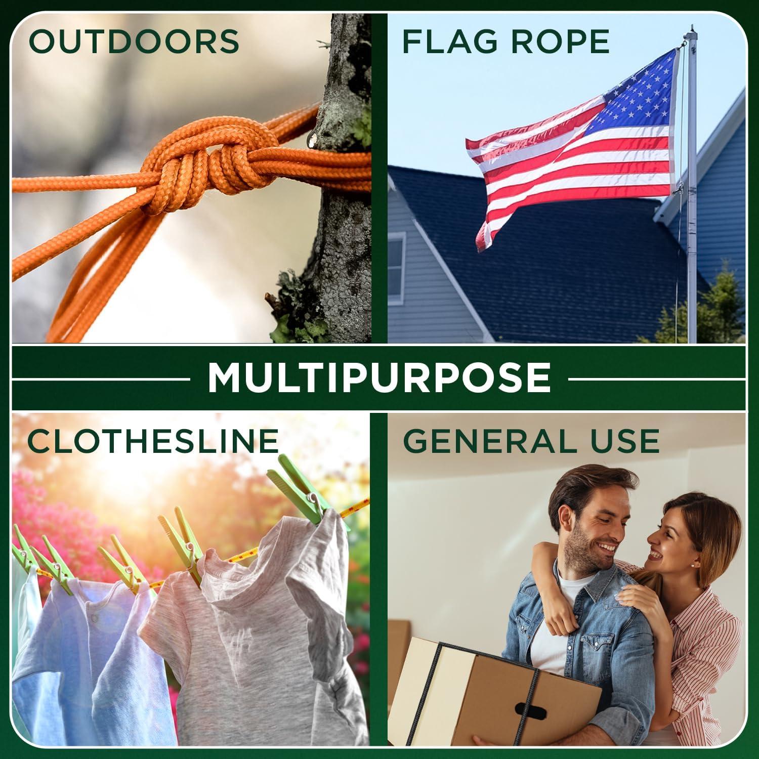 Cuerda TECEUM 27.5 m 7 mm Azul Cielo para Camping y Manualidades