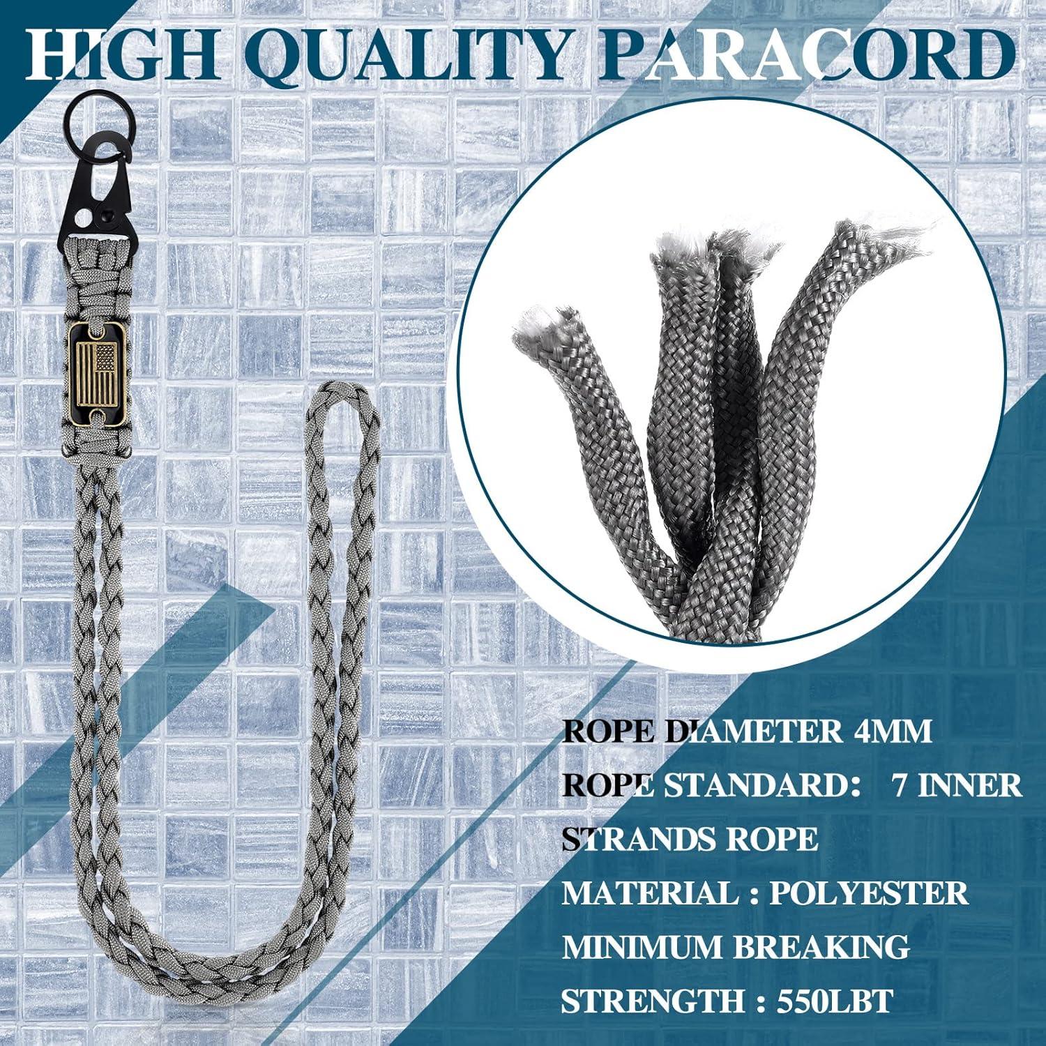 Collar Lanyard Paracord Frienda 2 Piezas 56 cm Gris