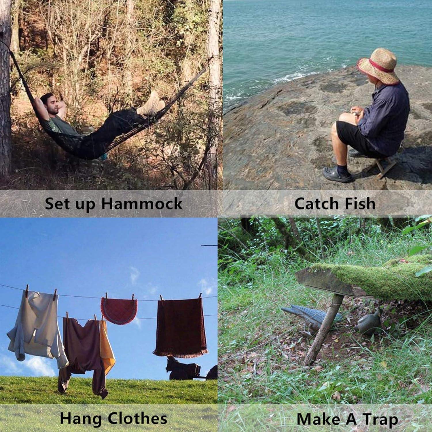 Kit Paracord GeGeDa 550 - 20 Pies, 5 Hebillas, Multiusos