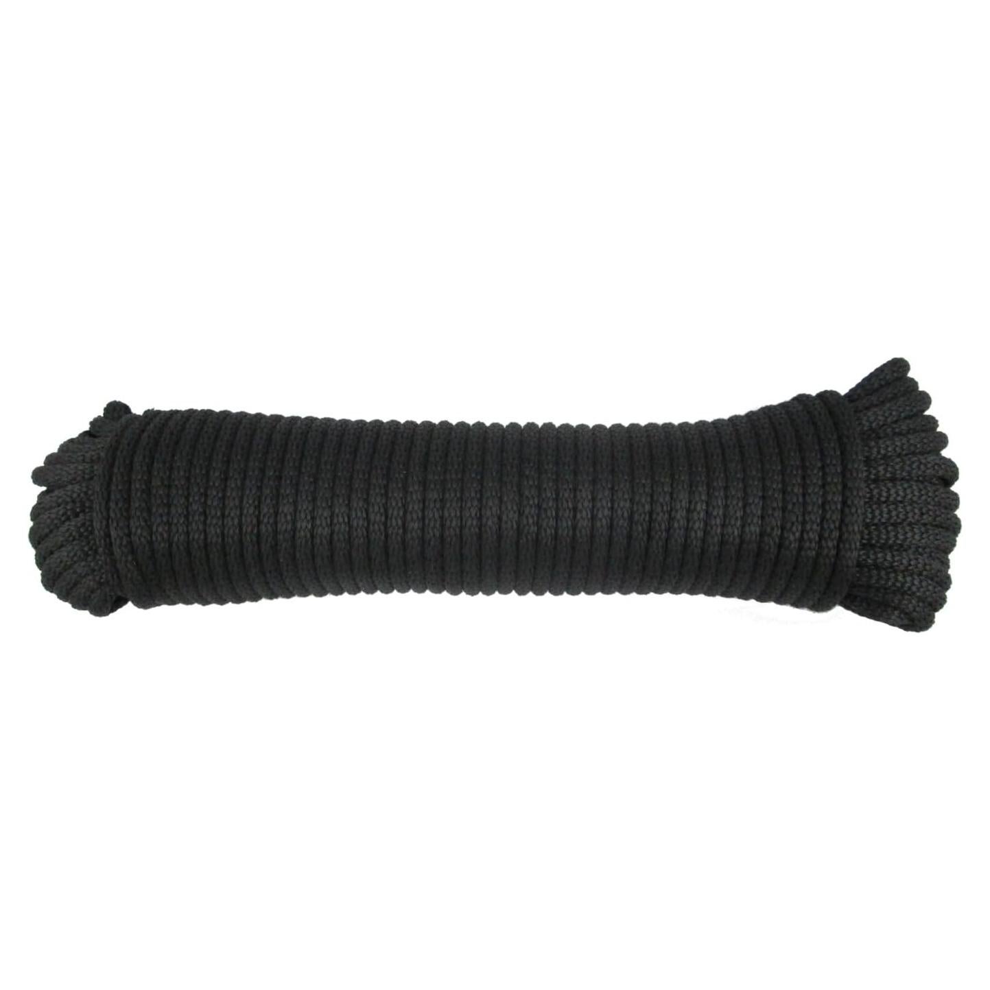 Cuerda de poliéster Dacron negra 100 pies 6,4 mm - Alta resistencia