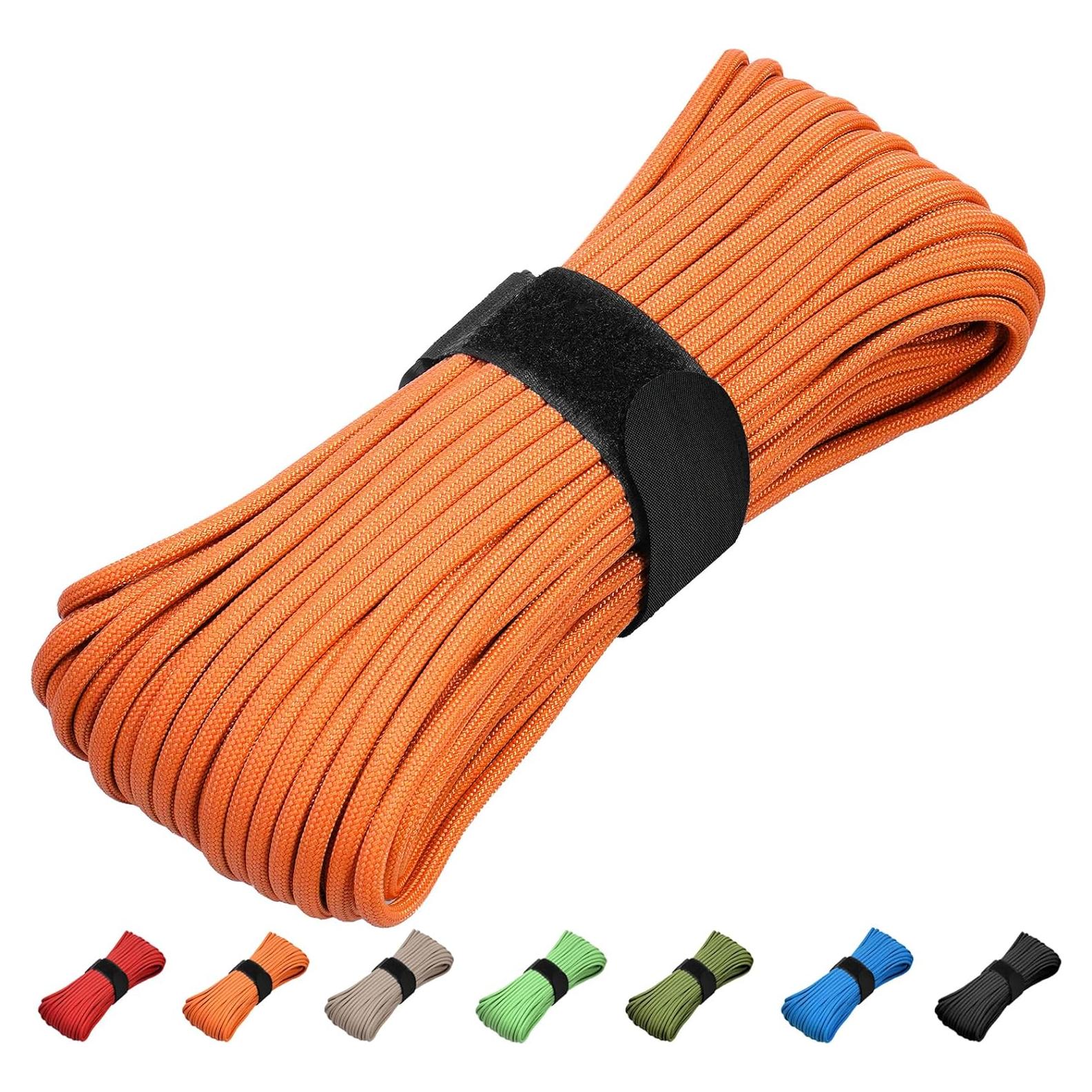 Paracord 550 Rope 100 Feet 5/32 Inch 7 Strand Type III Nylon Rope Parachute Cord for Survival Gear, Hiking, Camping, and Outdoor Use