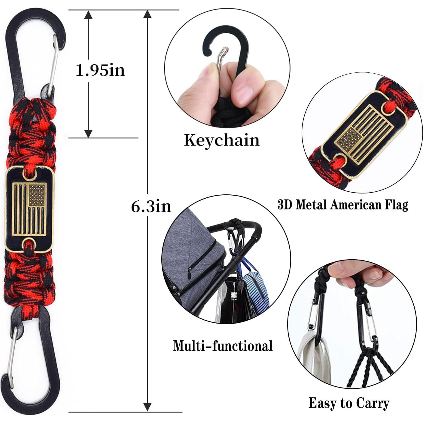 Llavero Paracord ZXKHYOR 2 Pcs Camo Rojo 16 cm Resistente