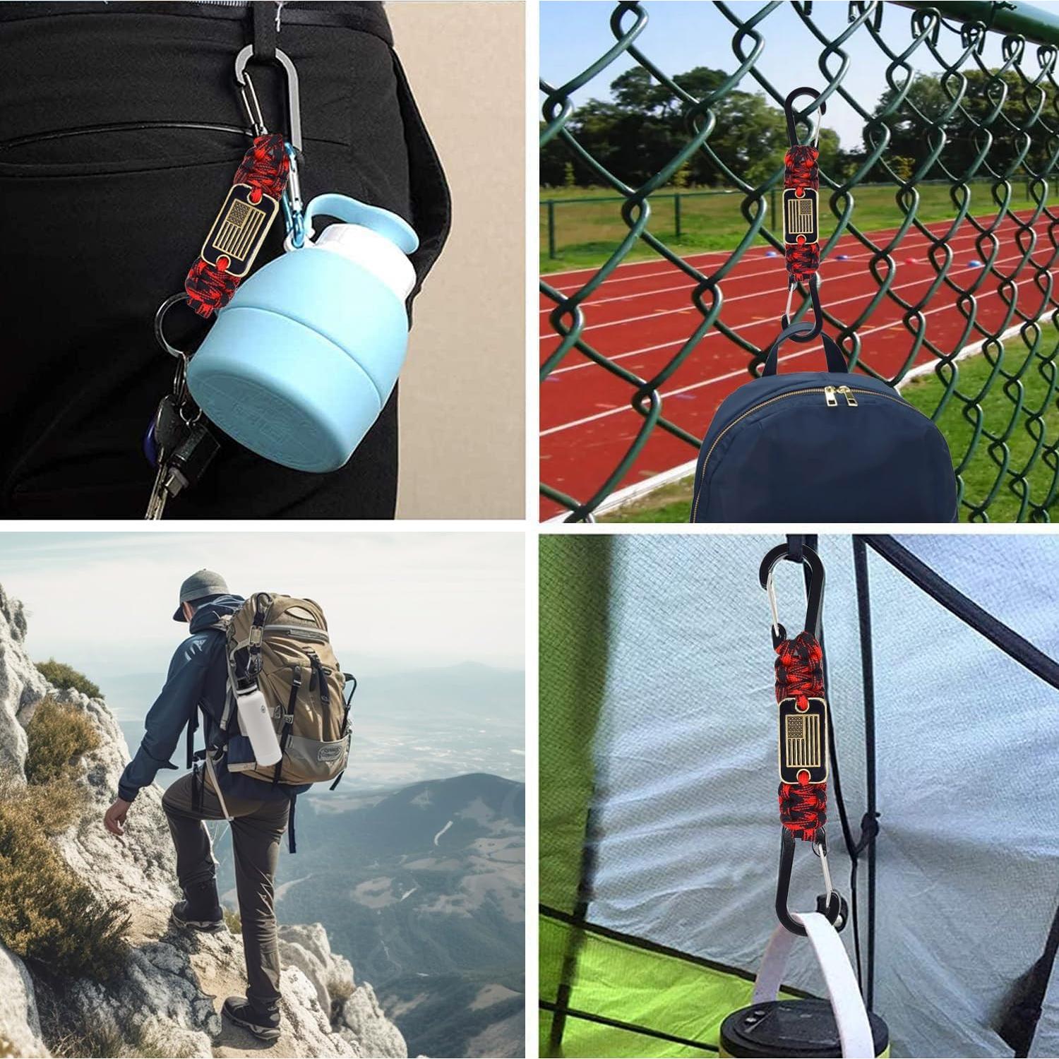 Llavero Paracord ZXKHYOR 2 Pcs Camo Rojo 16 cm Resistente