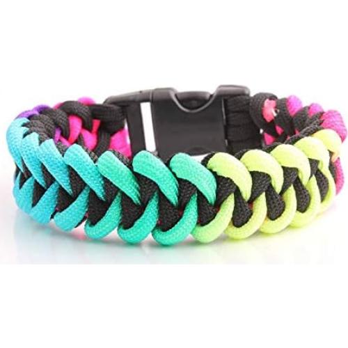 Cuerda Paracord GeGeDa Arcoíris 30.48m 7 Núcleos Nylon