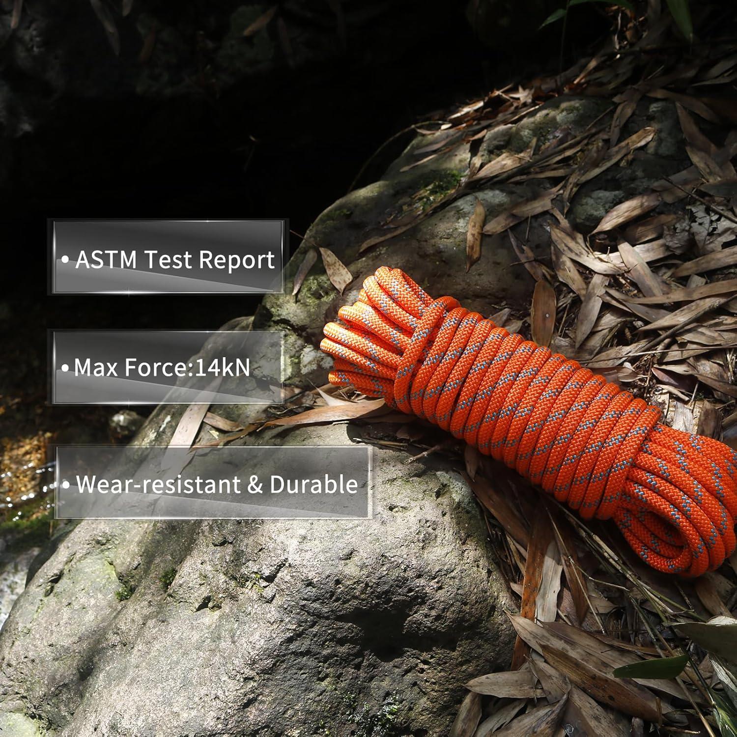 Cuerda de Escalada Estática NewDoar 8mm 6M Naranja