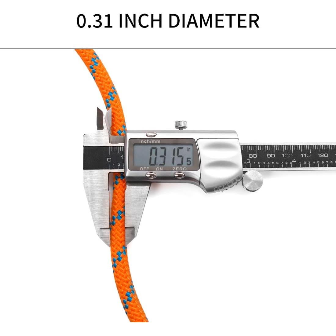 Cuerda de Escalada Estática NewDoar 8mm 6M Naranja