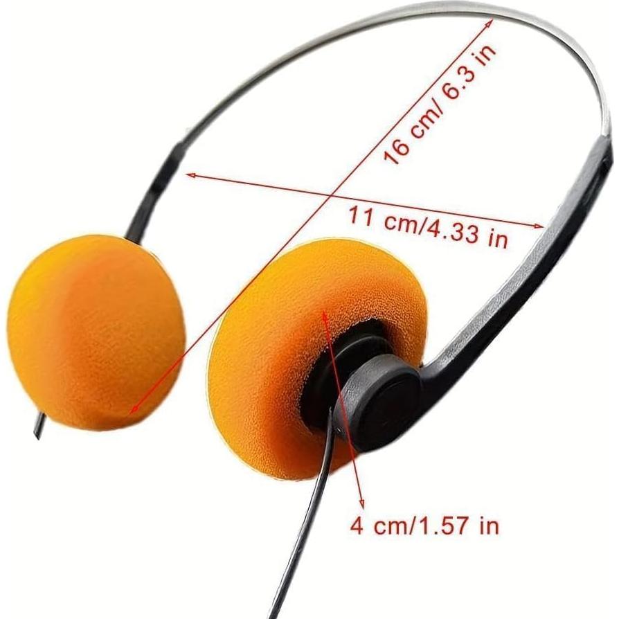 Auriculares Retro Galepromot Naranja Estéreo Hi-Fi