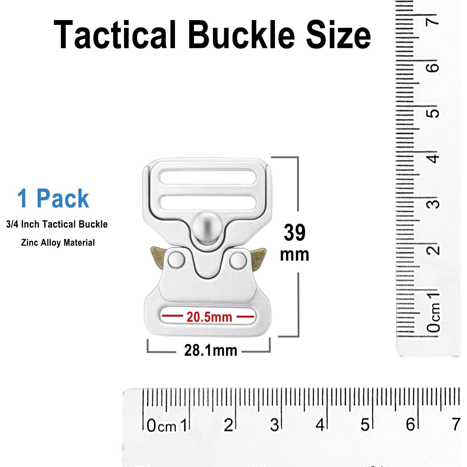 Hebilla Táctica ManTangSun 39x28mm Aleación Zinc
