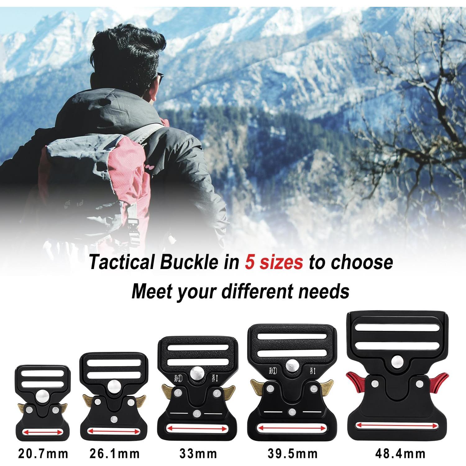 Hebilla Táctica ManTangSun 39x28mm Aleación Zinc