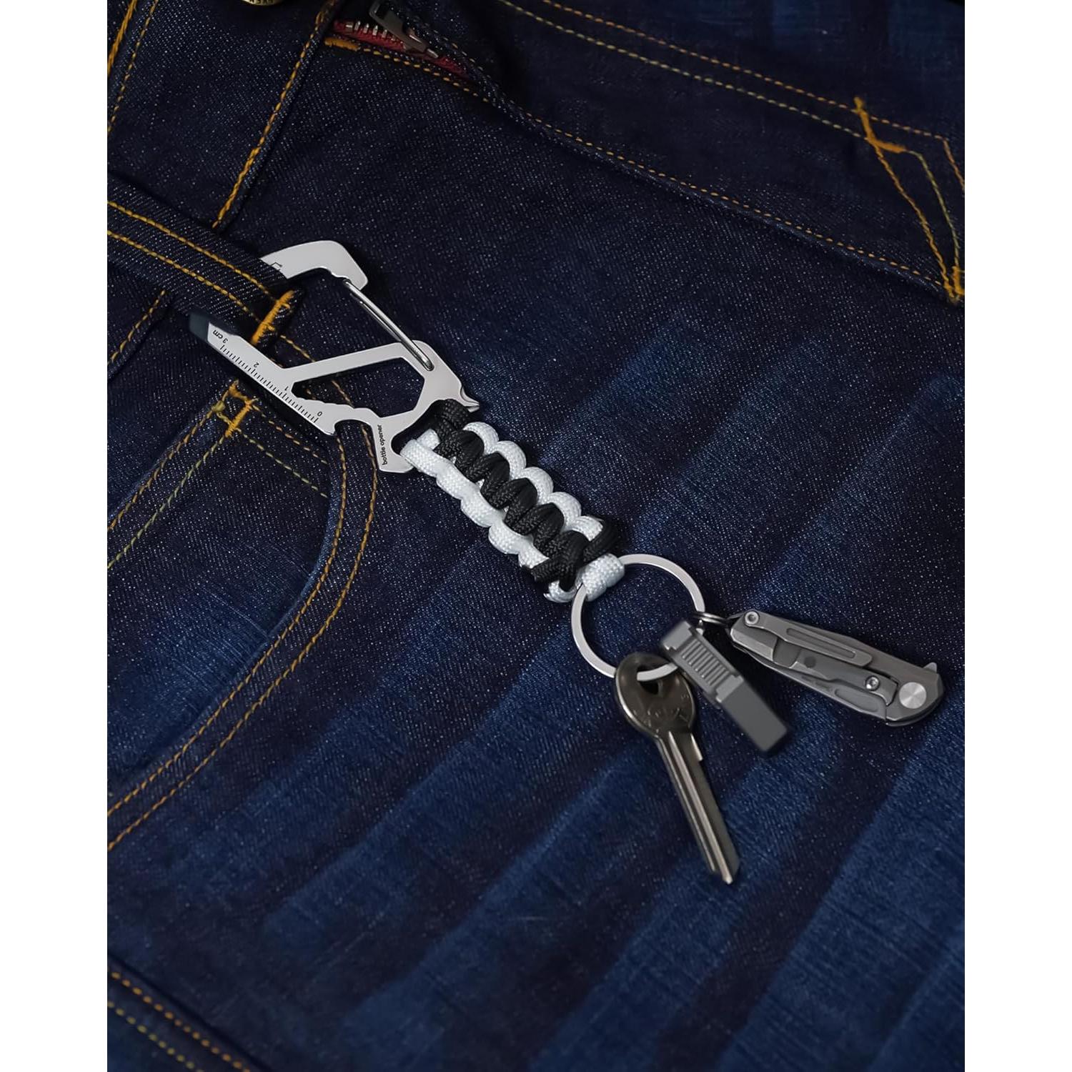 KeyUnity KC00 Clip Carabiner Paracord 550 Multiherramienta