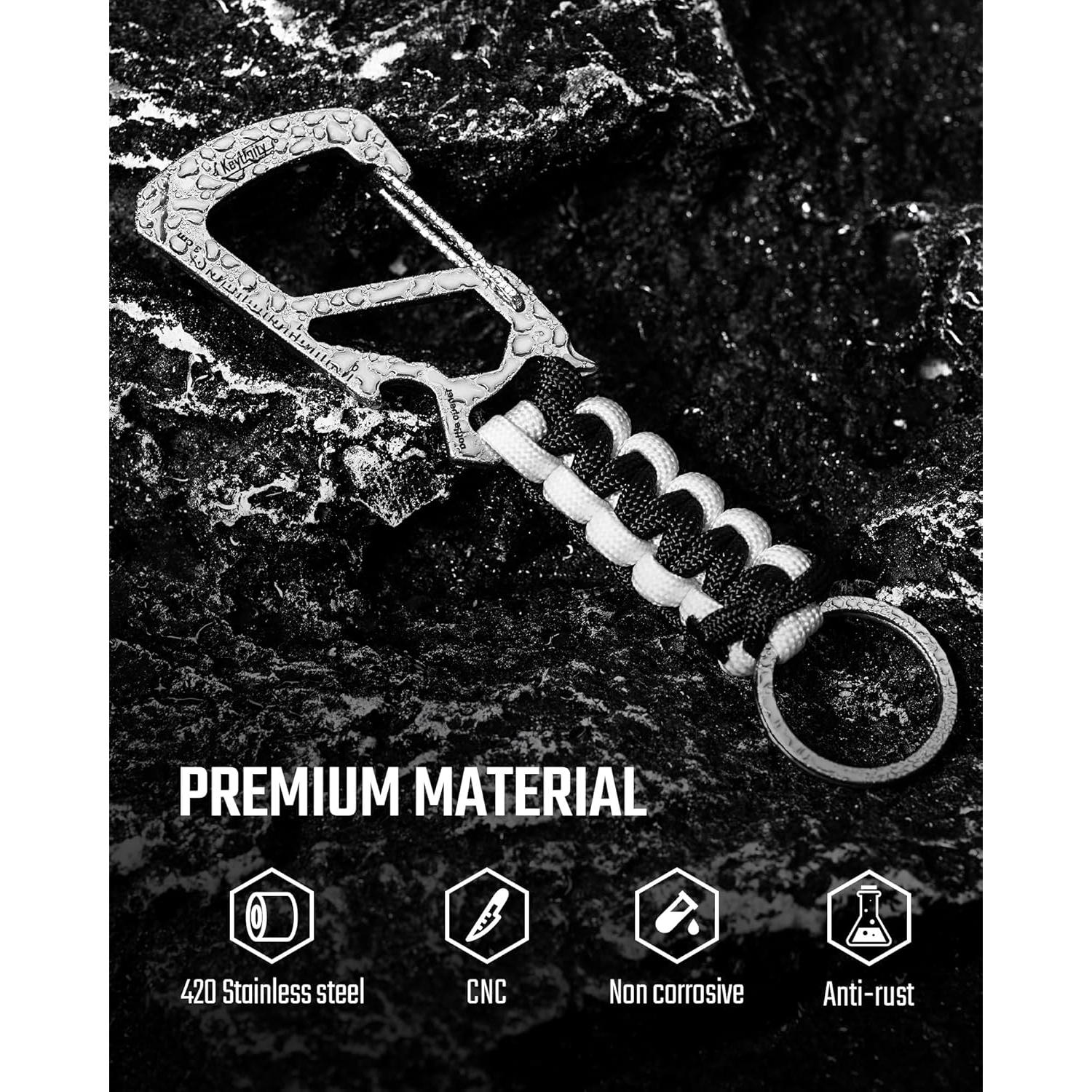KeyUnity KC00 Clip Carabiner Paracord 550 Multiherramienta