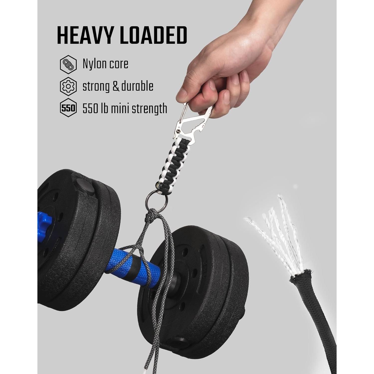 KeyUnity KC00 Clip Carabiner Paracord 550 Multiherramienta