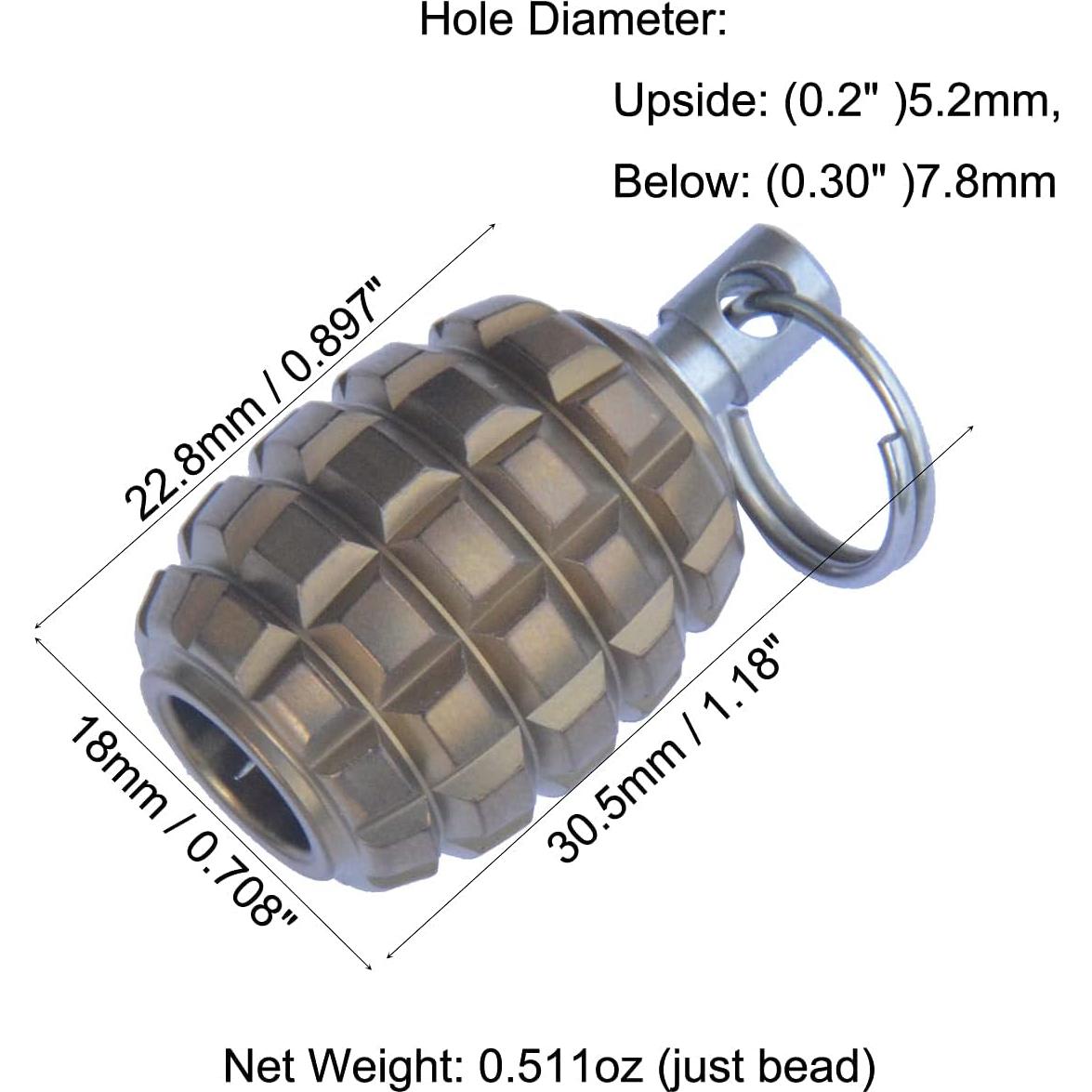 Cuchillo Lanyard WeBead MGQK Titanio TC4 Textura Barril
