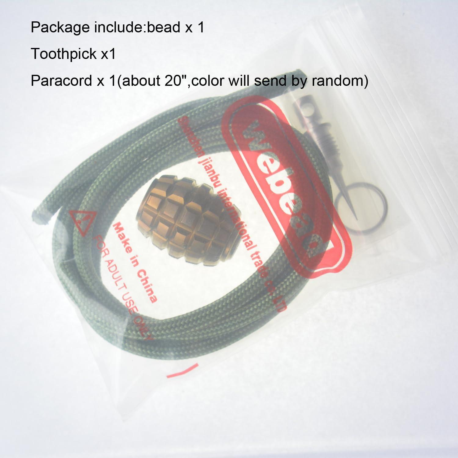 Cuchillo Lanyard WeBead MGQK Titanio TC4 Textura Barril