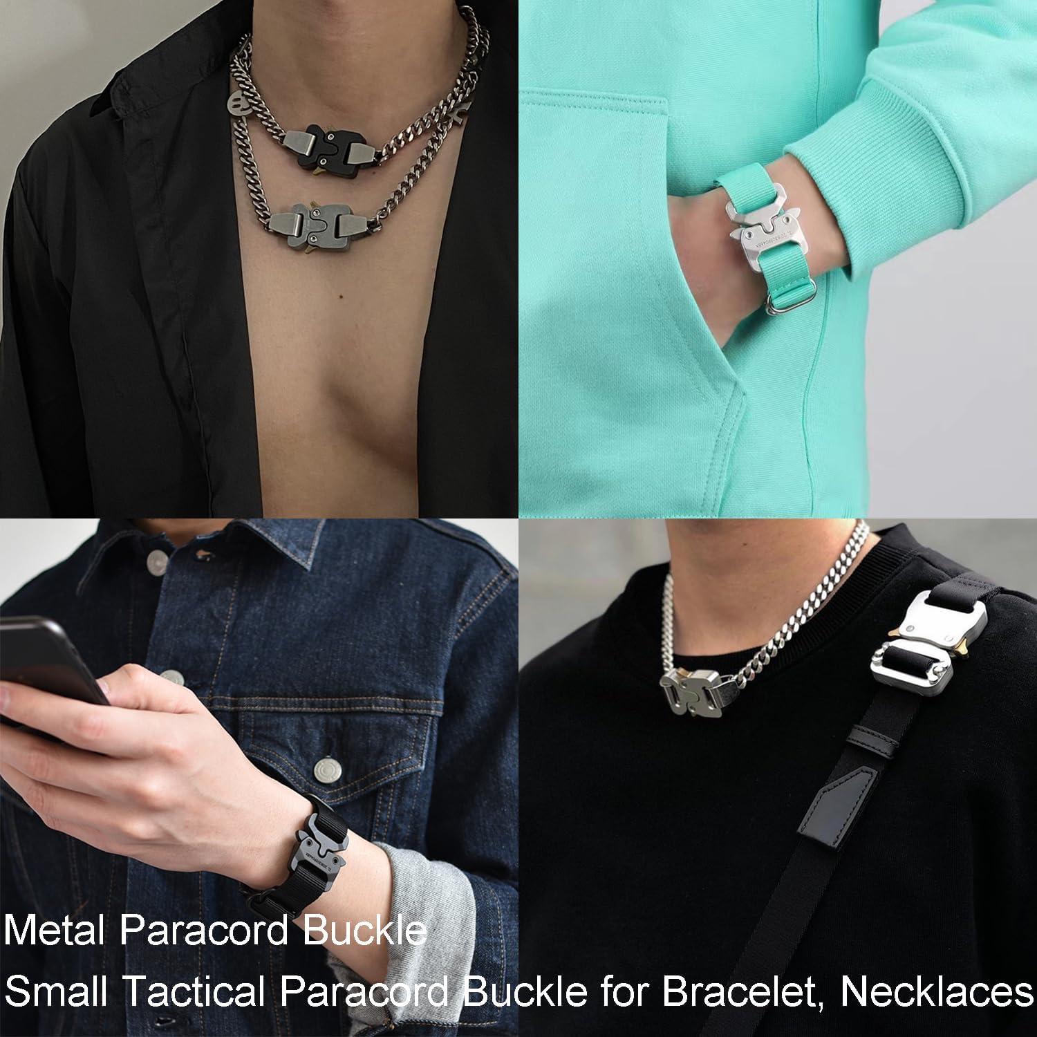 CooBigo Hebilla Paracord Metal 2 Pcs 1.59 cm Negro