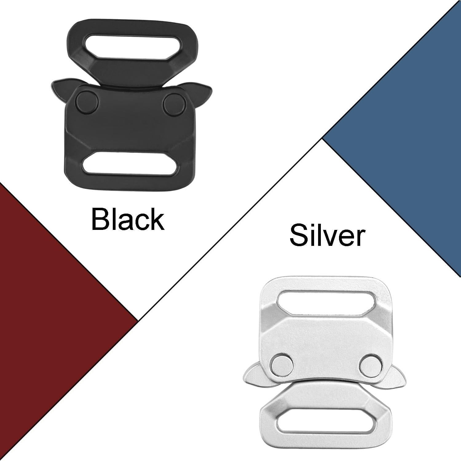 CooBigo Hebilla Paracord Metal 2 Pcs 1.59 cm Negro