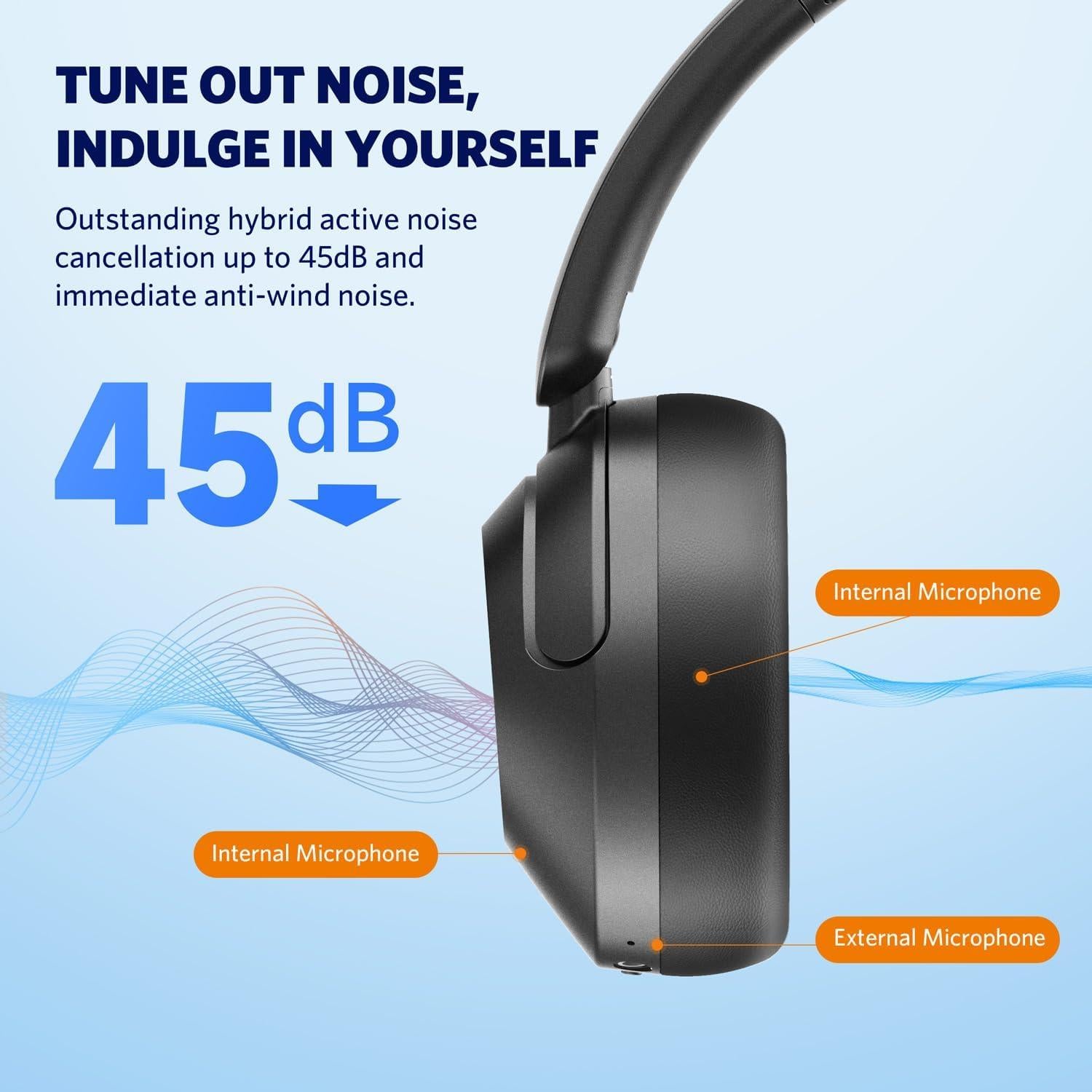 Auriculares EarFun Wave Pro Bluetooth con ANC 80H Negro