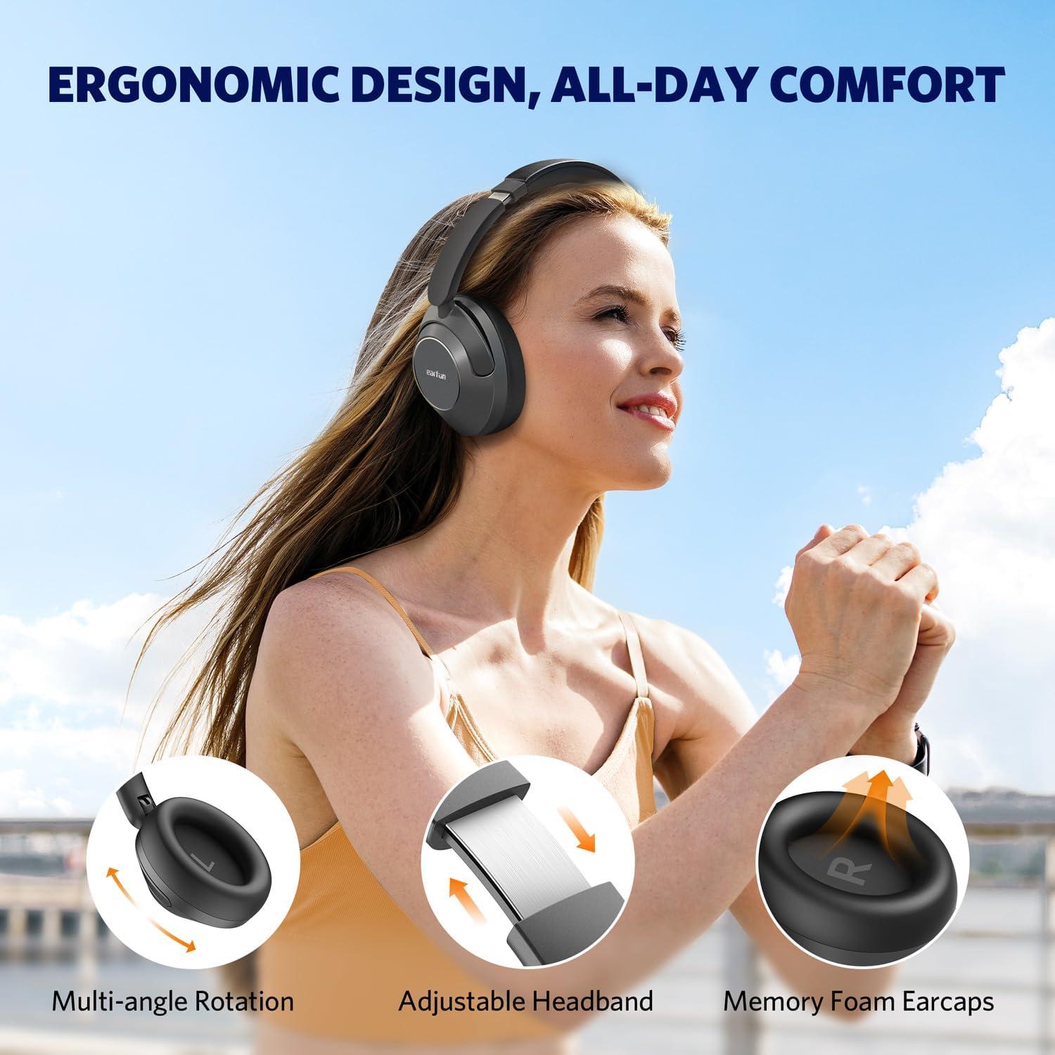 Auriculares EarFun Wave Pro Bluetooth con ANC 80H Negro