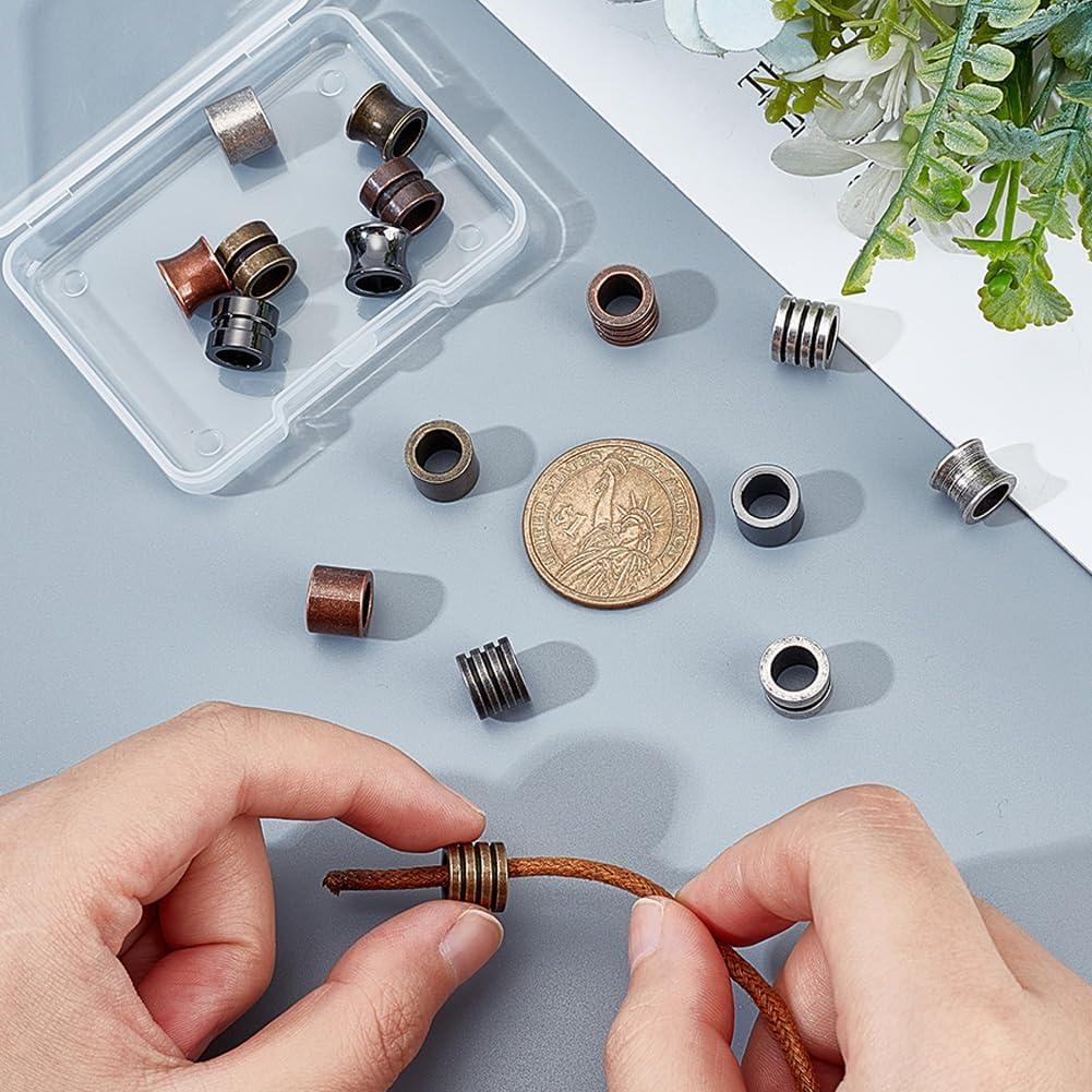 Cuentas para Cabello UNICRAFTALE 16 Piezas Acero Inoxidable