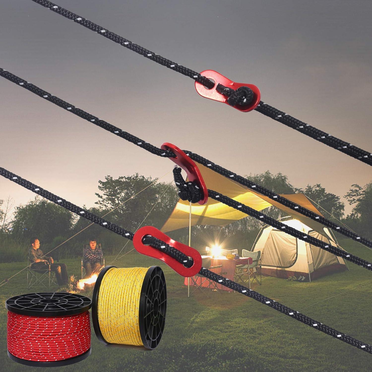 Cuerda Reflectante HIKEMAN 50m Nylon 4mm para Camping