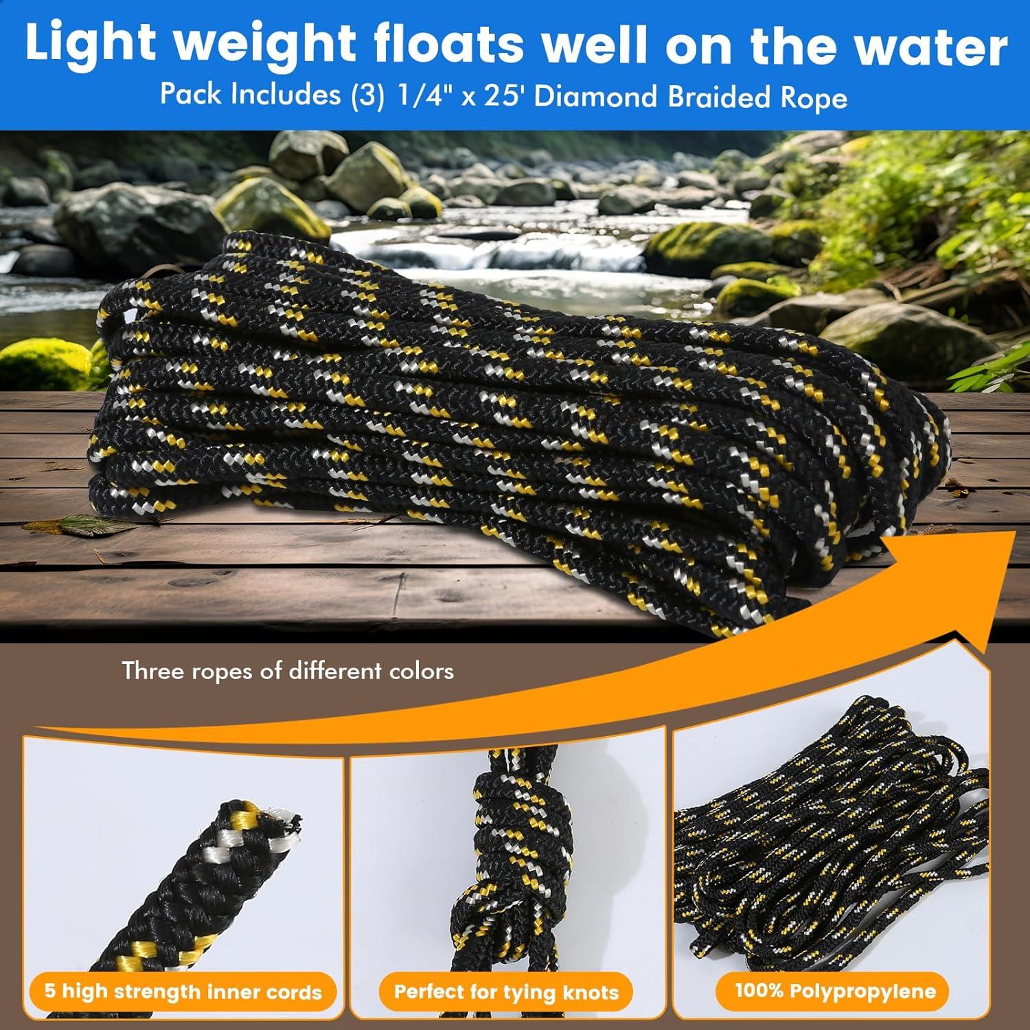 Cuerda Trenzada MaxxHaul 50228 0.64 cm x 7.62 m Multicolor