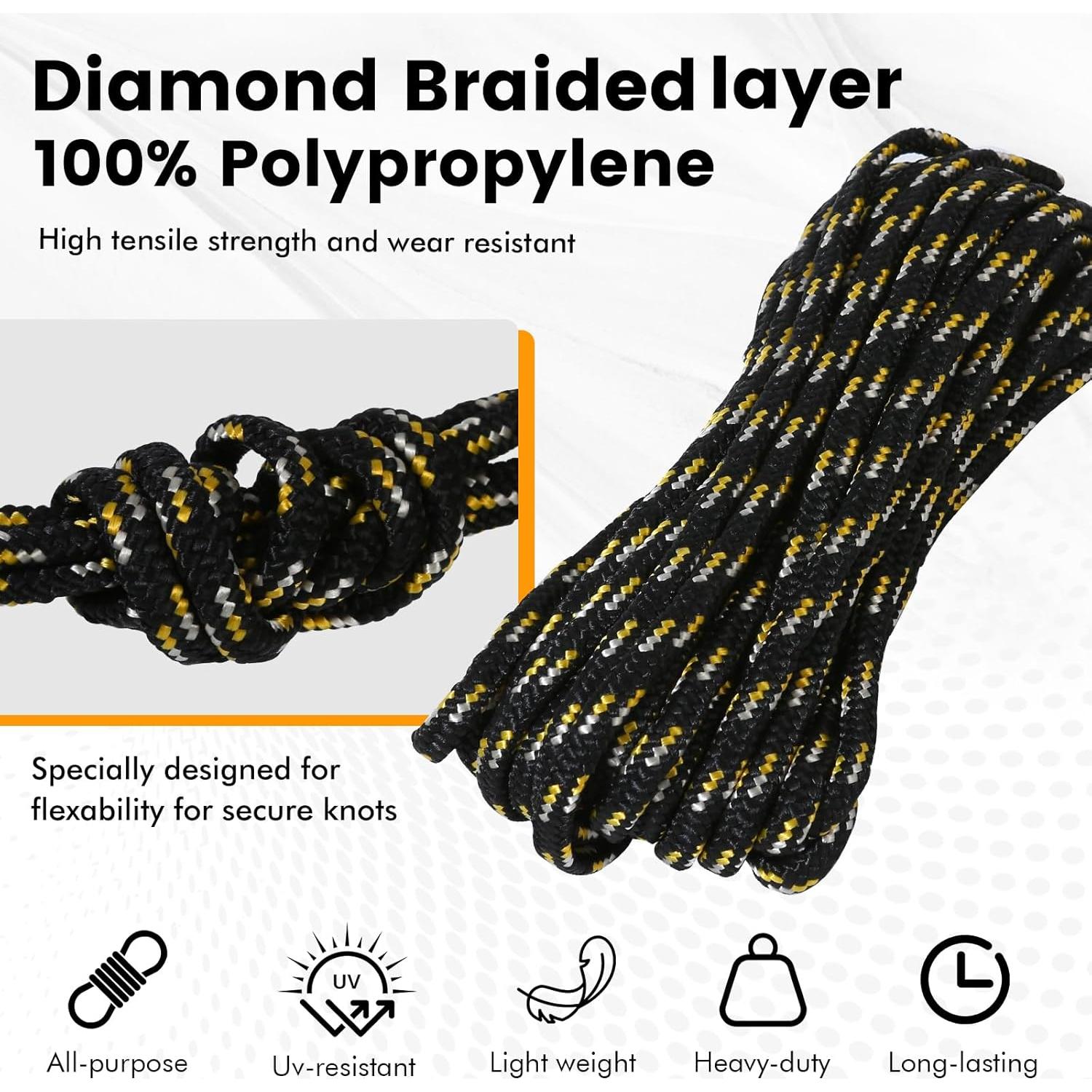 Cuerda Trenzada MaxxHaul 50228 0.64 cm x 7.62 m Multicolor