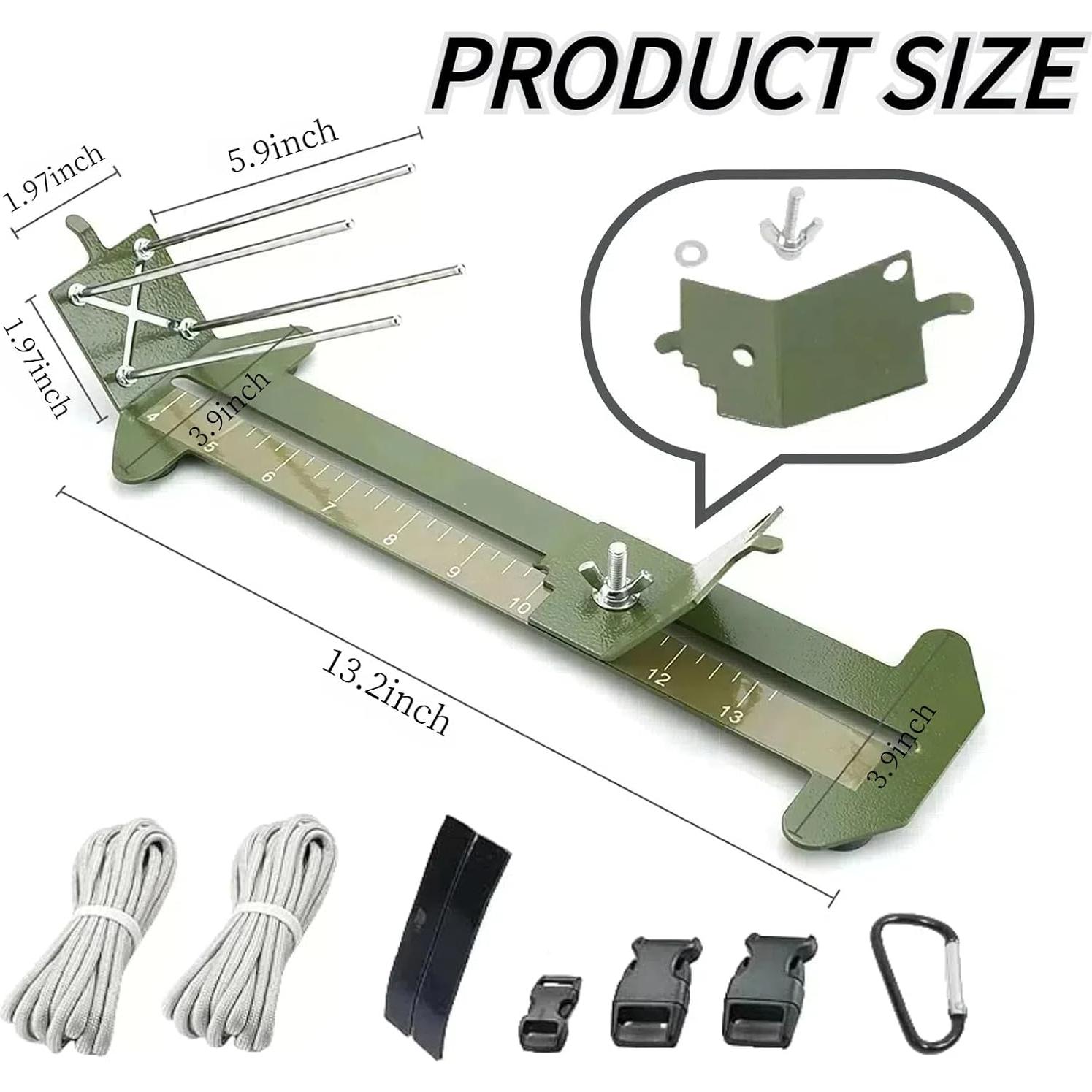 Kit de herramientas KOKKOYA para pulseras Paracord Verde