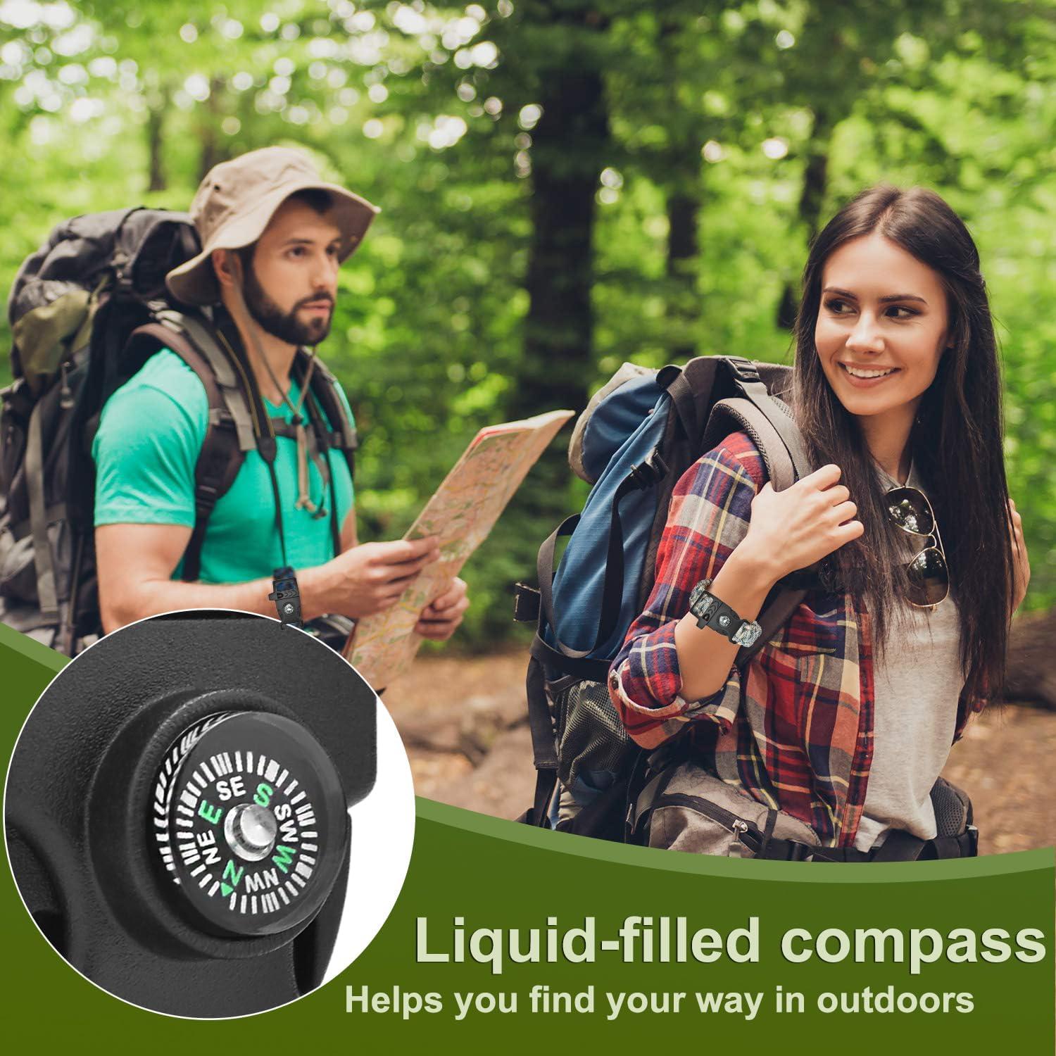 Paquete de 50 hebillas de paracord CooBigo con silbato