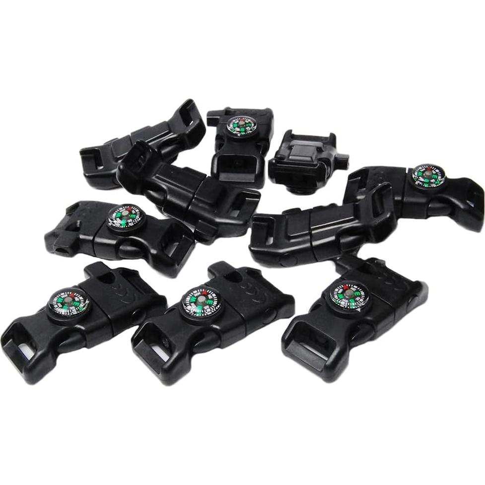 Hebillas de Compás CooBigo 25 Pcs 1,59 cm para Paracord