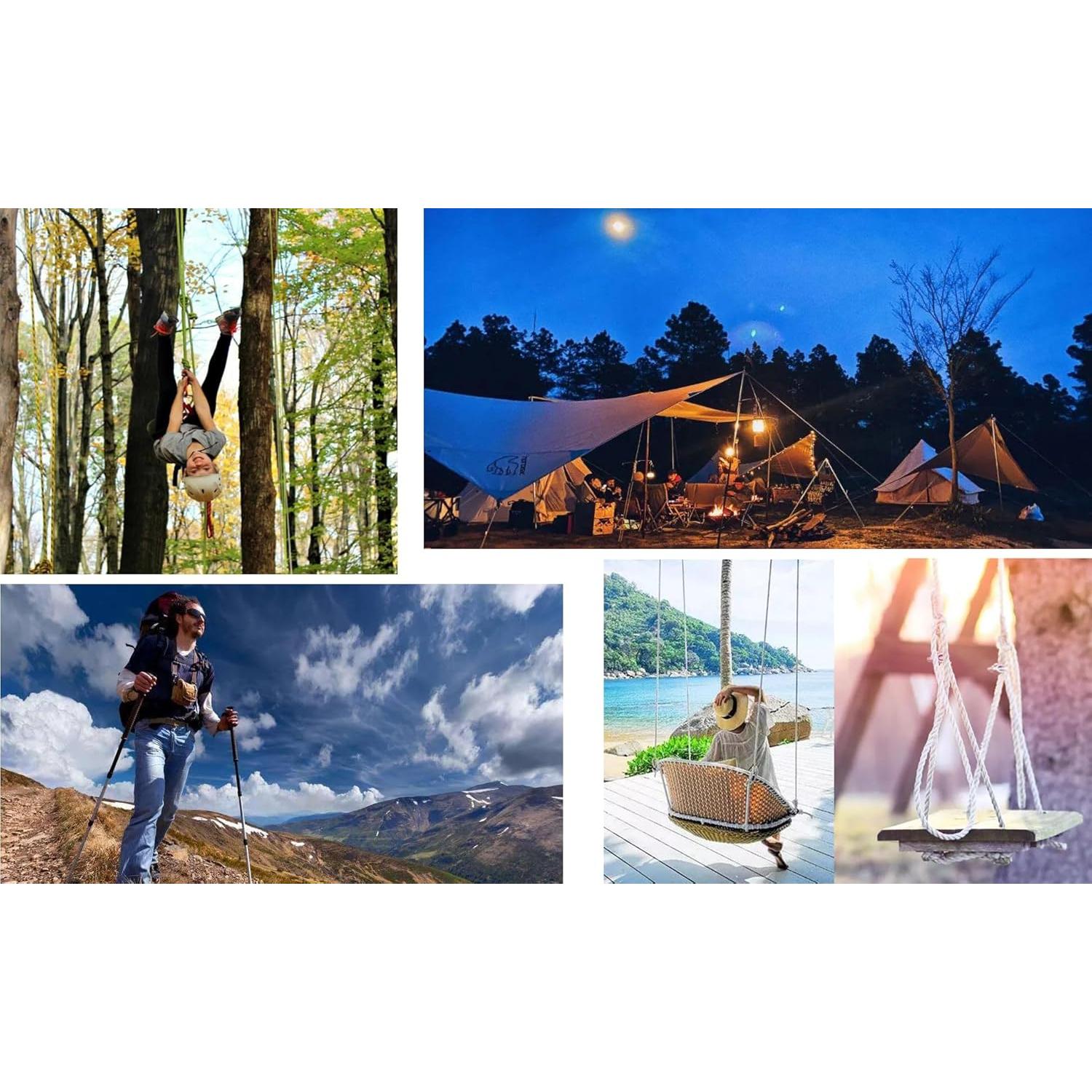 8/10/12mm x 5/10/20/30meter Static Rope Climbing Rope Marine Rope Anchor Rope Boat Rope Rappelling Rope Float Rope Tree Swing Rope Reflective