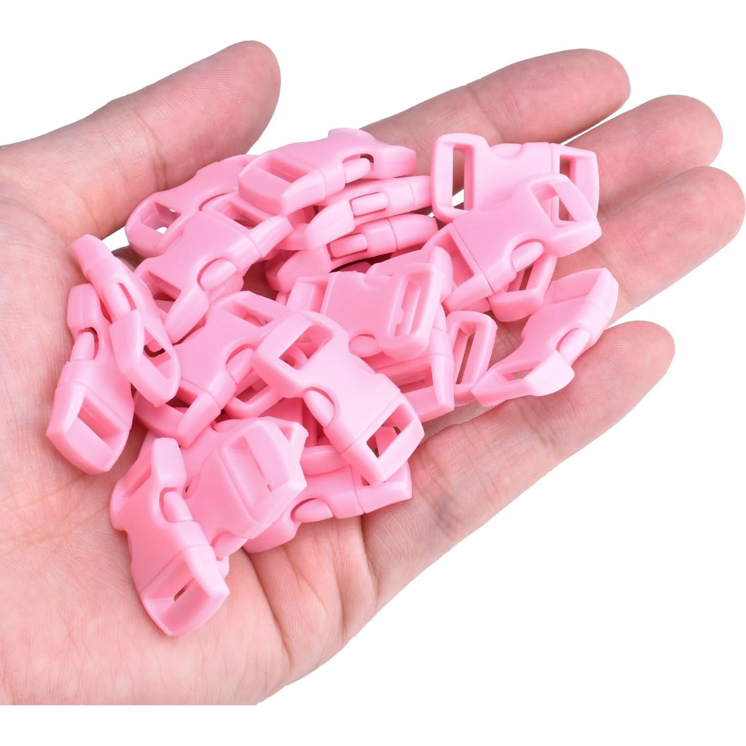 25 Hebillas de Paracord CooBigo Rosa Bebé 0.95 cm
