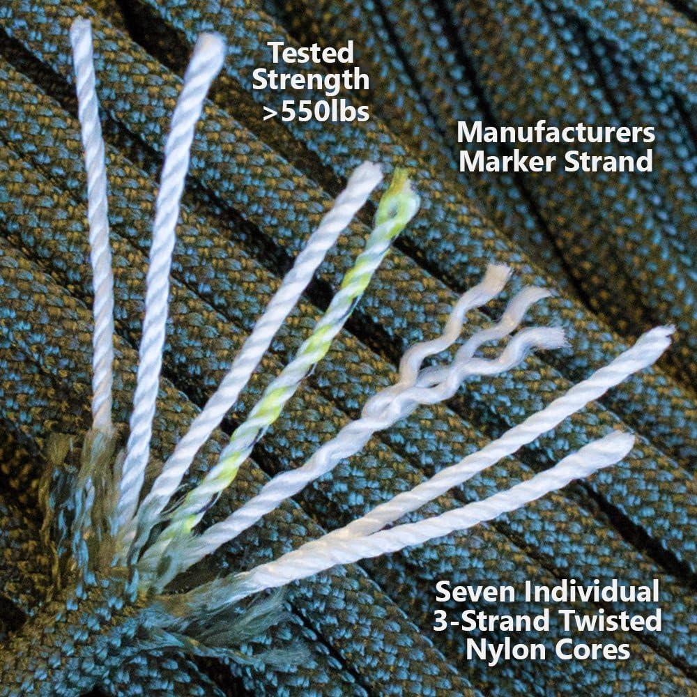 Cuerda de Paracaídas Paracord Planet 550 Nylon 365.76 cm