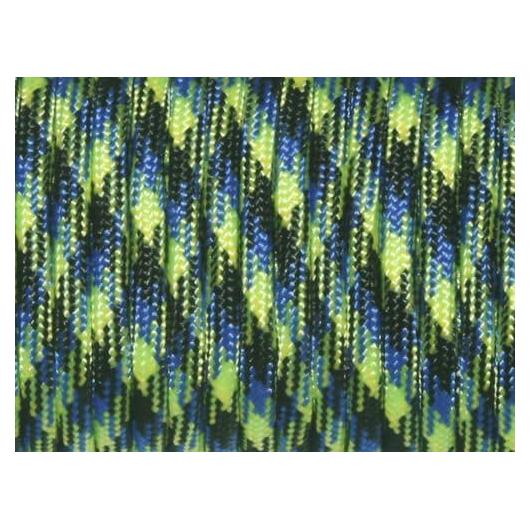 Cuerda Paracord 550 Sacoora 31m Nylon Camo Azul Verde