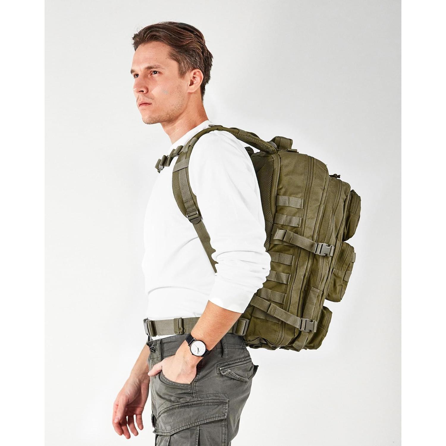 Mochila Táctica Falko 50L Verde Ranger, Resistente y Cómoda