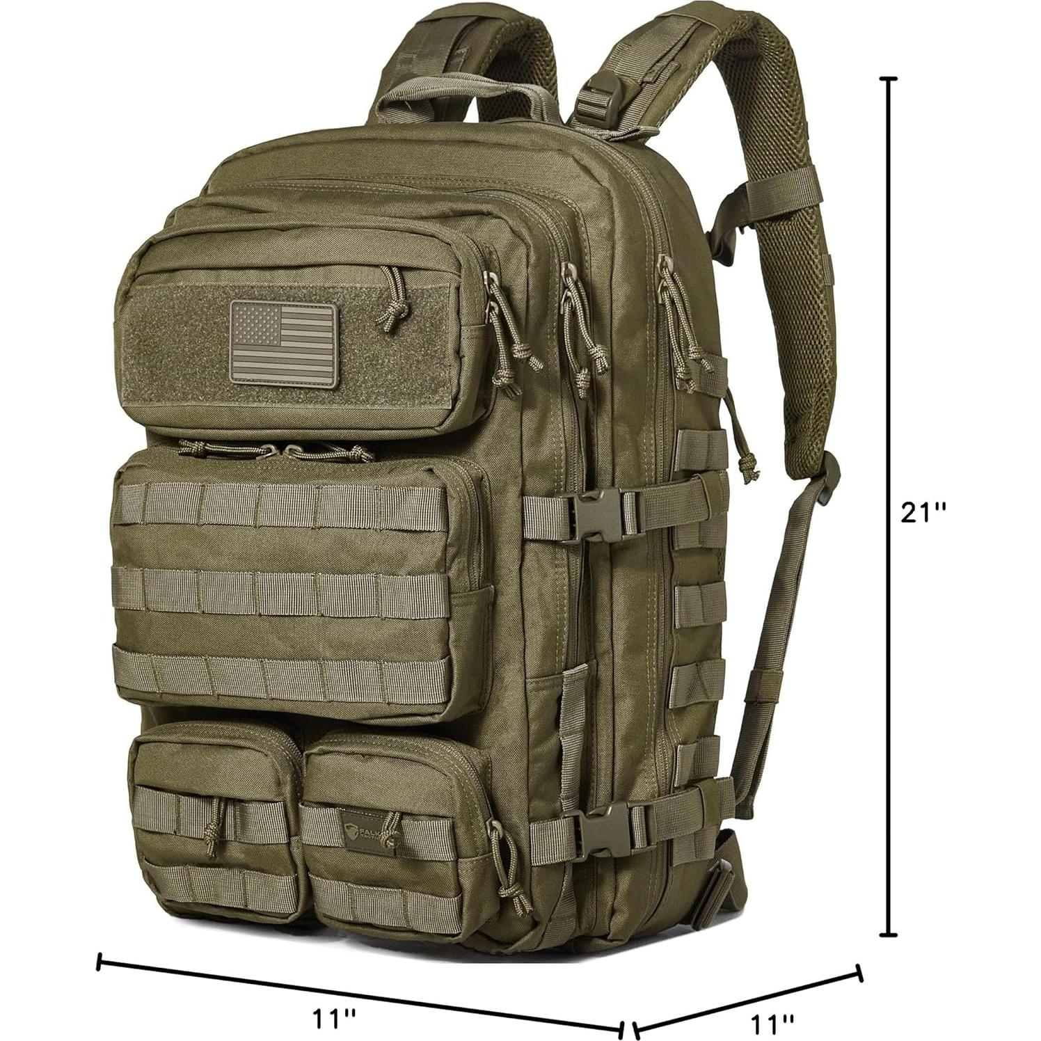 Mochila Táctica Falko 50L Verde Ranger, Resistente y Cómoda