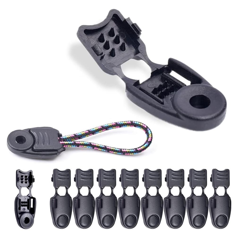 Cierre de cordón CooBigo 50 unidades plástico negro