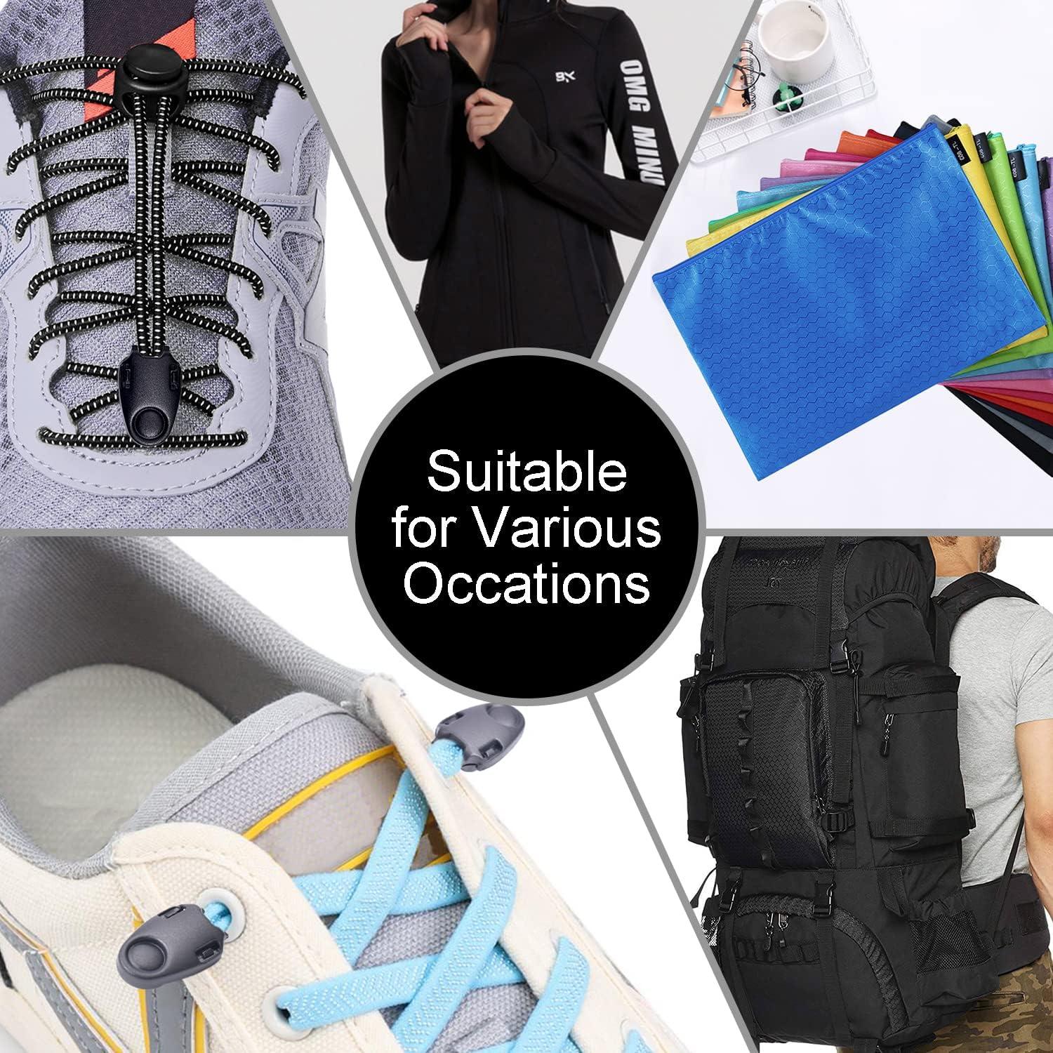 Cierre de cordón CooBigo 50 unidades plástico negro