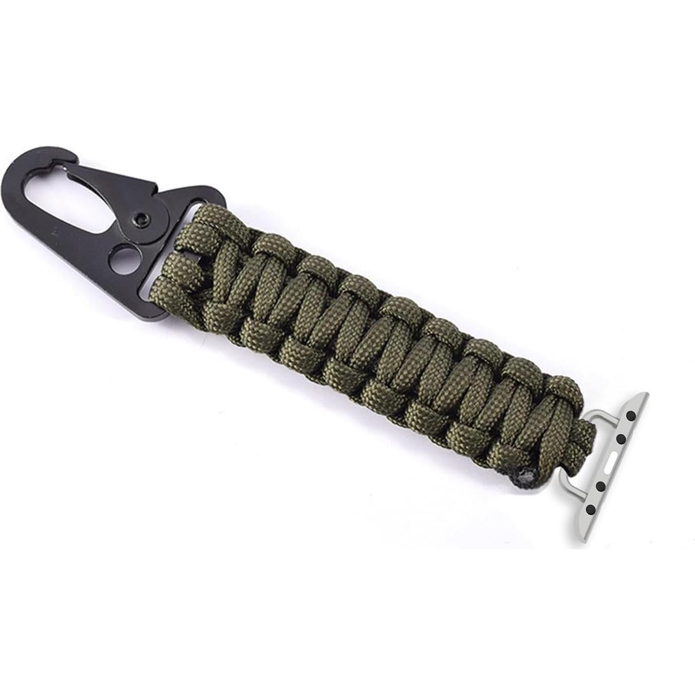 yothchose Paracord Keychain Clip Compatible with Apple Watch Fob Military Braided Strap