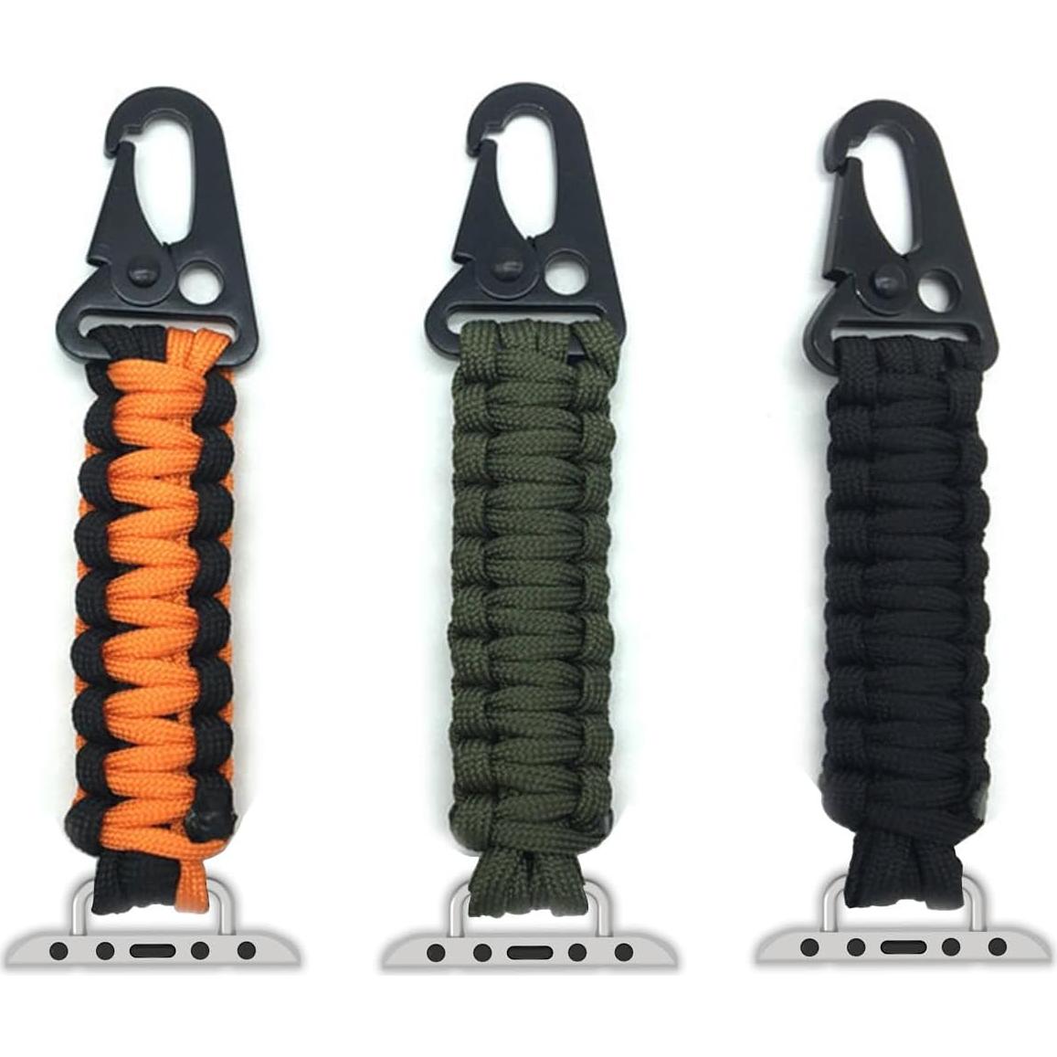 yothchose Paracord Keychain Clip Compatible with Apple Watch Fob Military Braided Strap