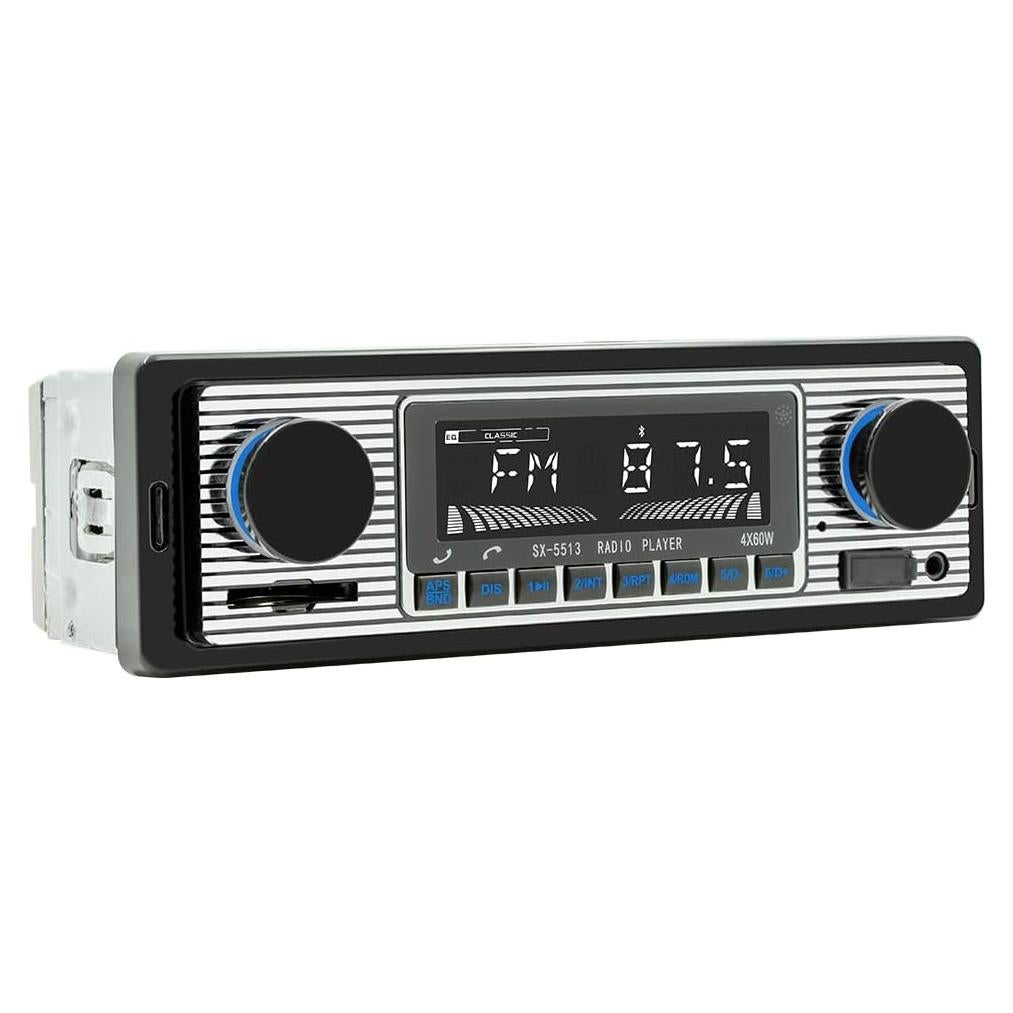 Radio de Coche Nideocion Single Din Bluetooth FM USB SD