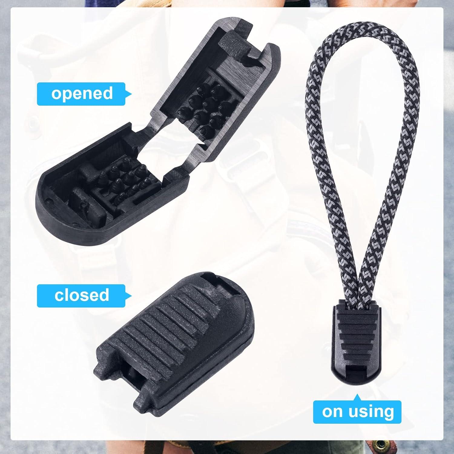 Cierres de Cordón HINZIC 35 Piezas 18 Dientes Negro