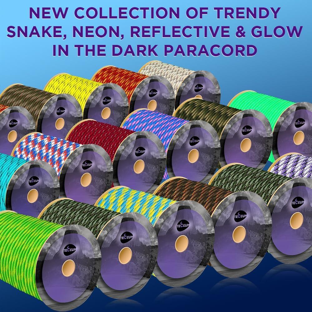 Cuerda Paracord 550 TECEUM Llama de Fuego 30,5 m 4mm