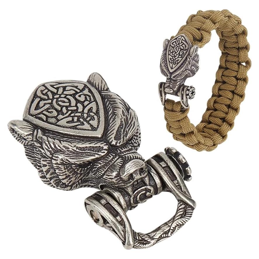 Hebilla de Paracord NBEADS Cabeza de Oso Antiguo 4.5 cm